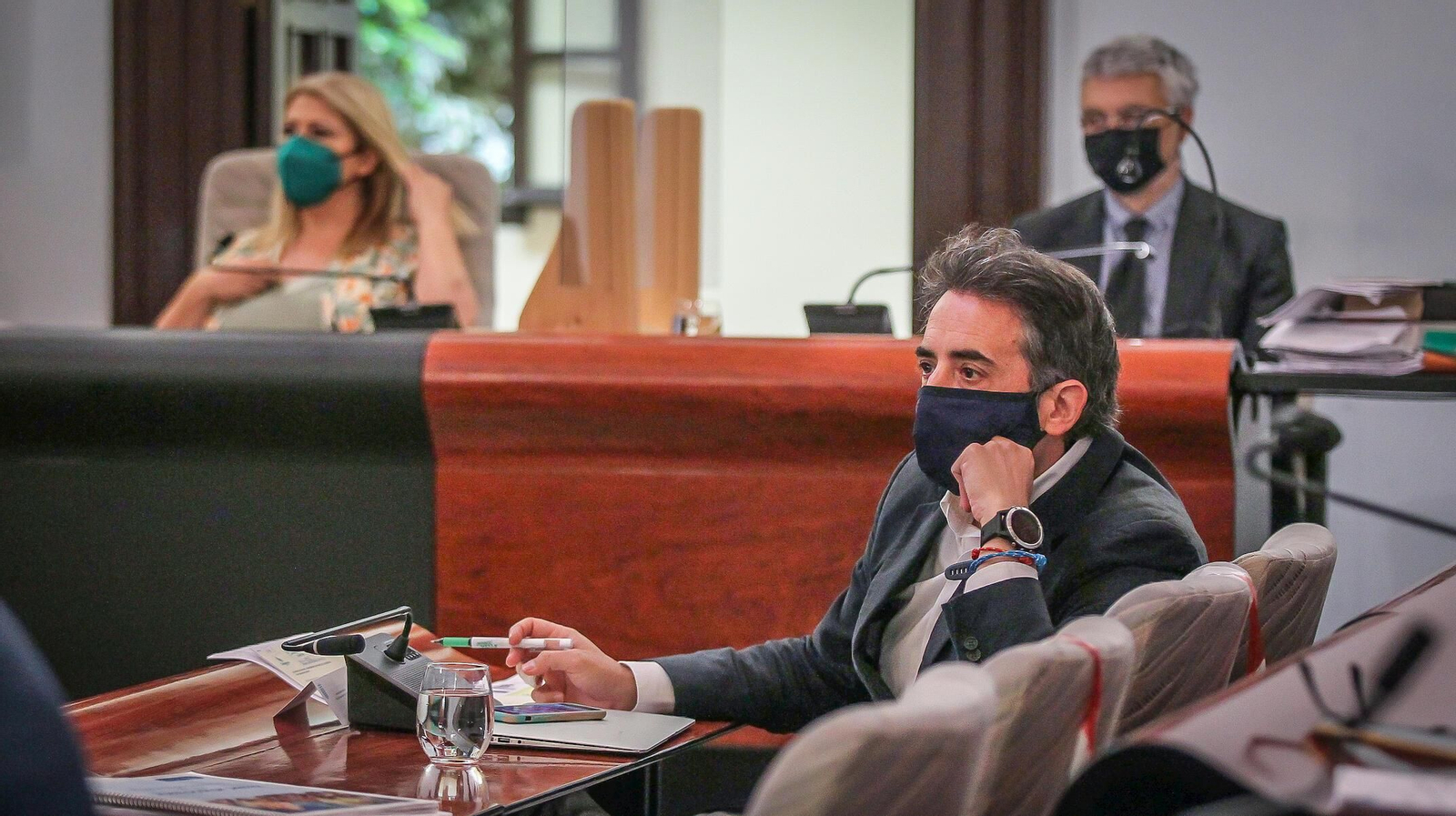 Antonio Saldaña, durante un pleno.