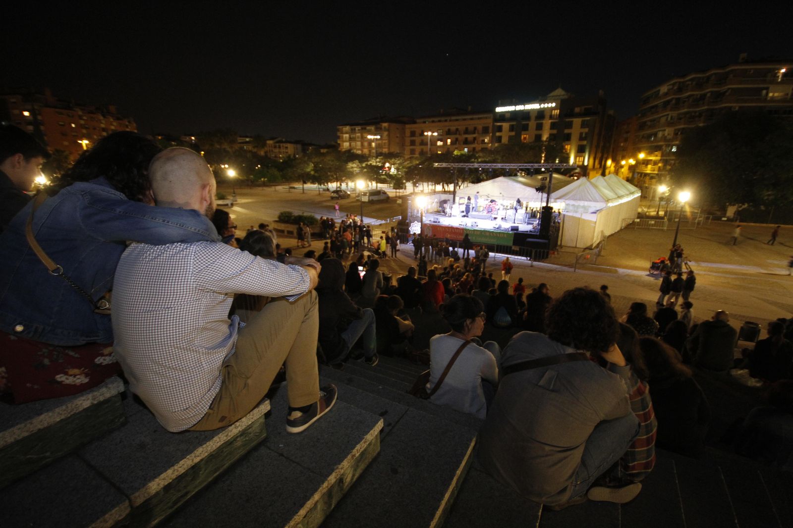 Imagen de archivo de uno de los actos de la 'Noche en Blanco' de Granada celebrada en 2019