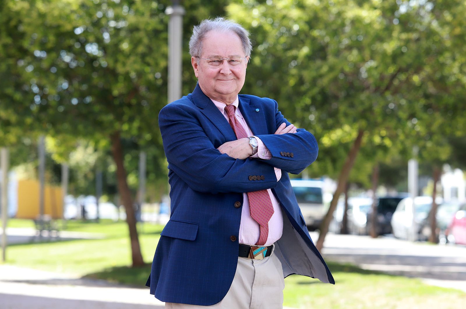 El científico Juan Pérez Mercader en una visita reciente a Huelva.