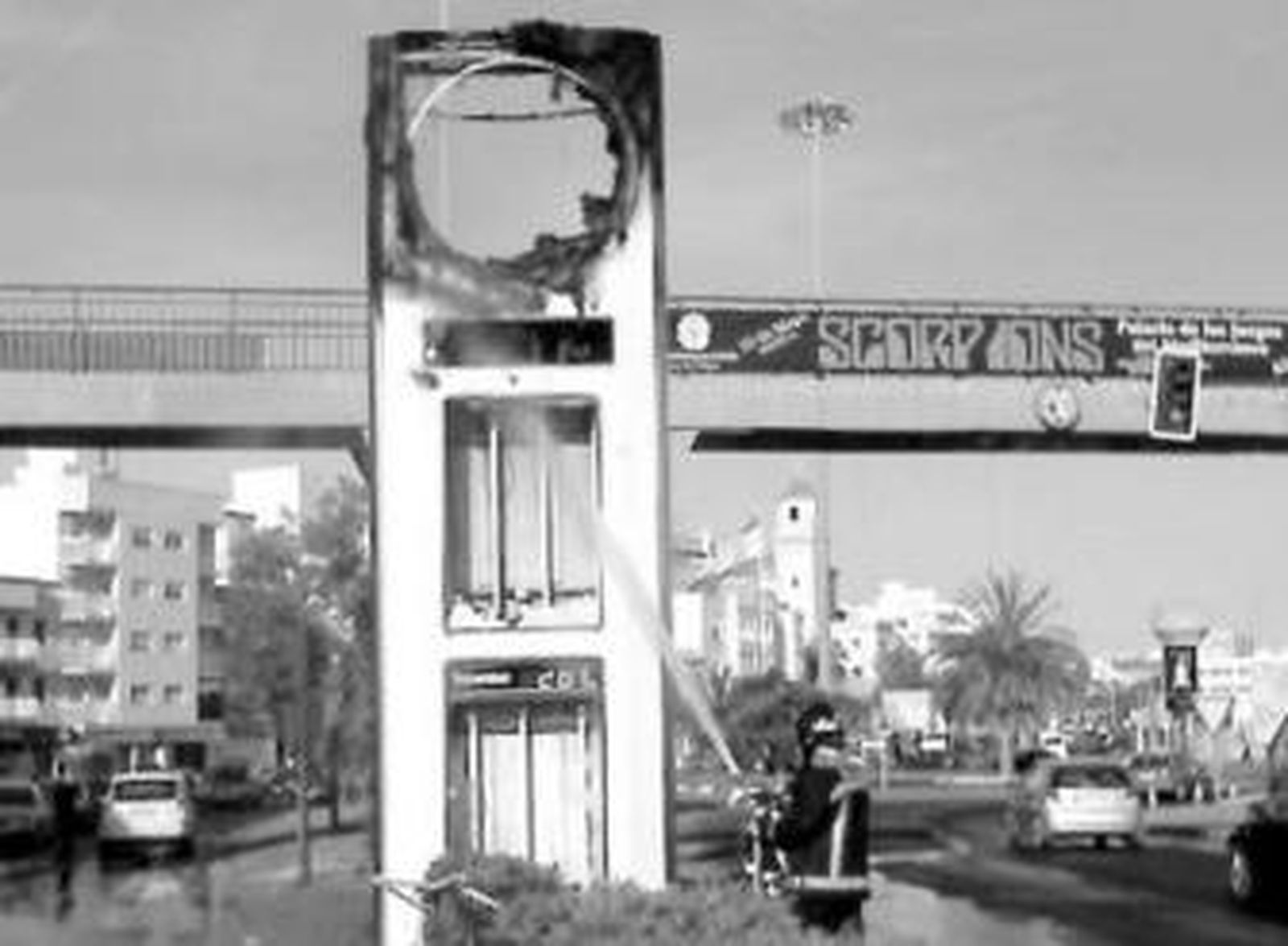 Aspecto del reloj tras el indencio.