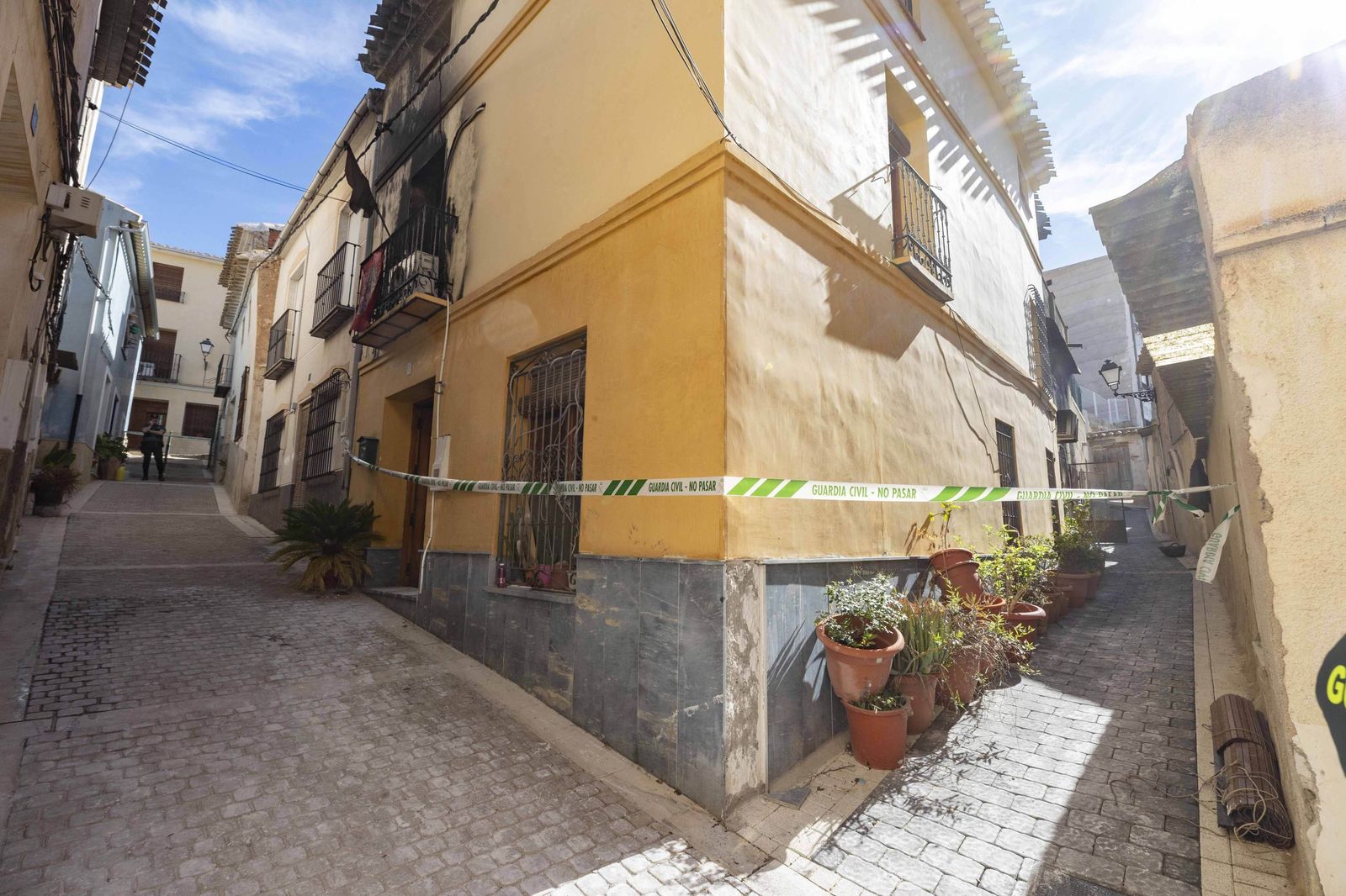 Imagen del edificio donde se produjo el fuego en Ricote (Murcia)