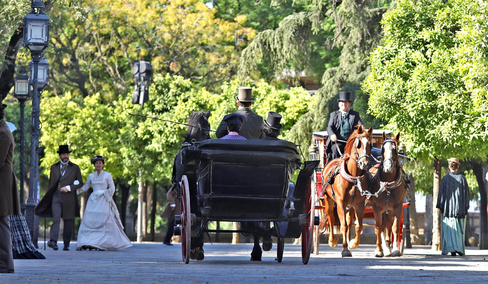 Imágenes de los días de rodaje en Jerez de la serie 'La Templanza'