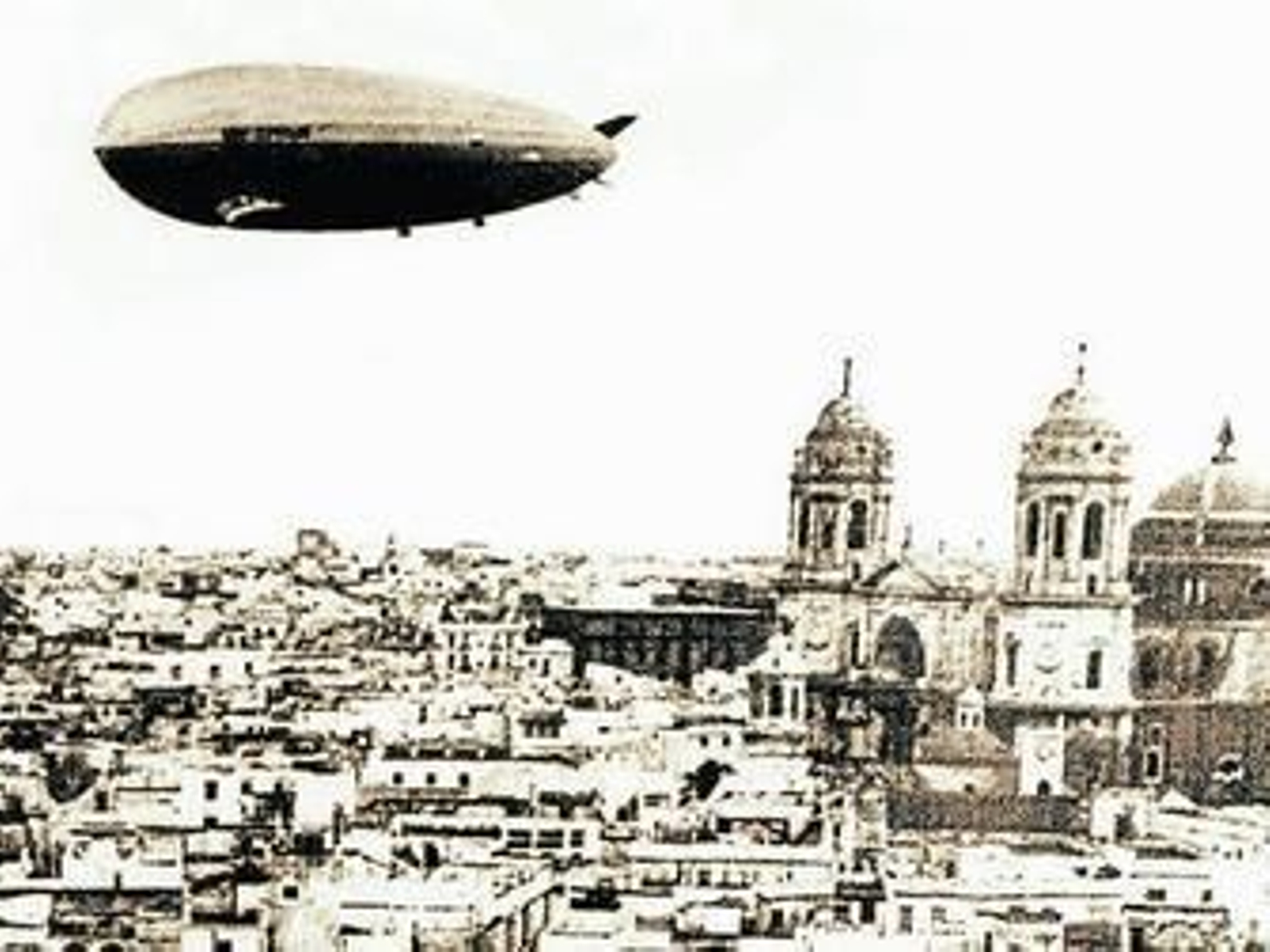 1934 Lerroux y varios ministros vuelan sobre Cádiz a bordo del Graff Zeppelin