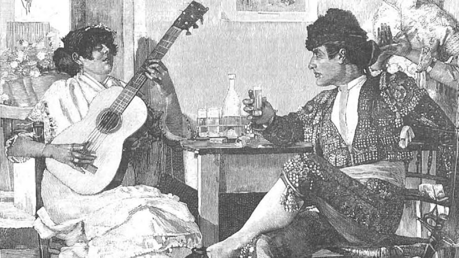 Grabado Después de la corrida, de Marius Michel, 1885.