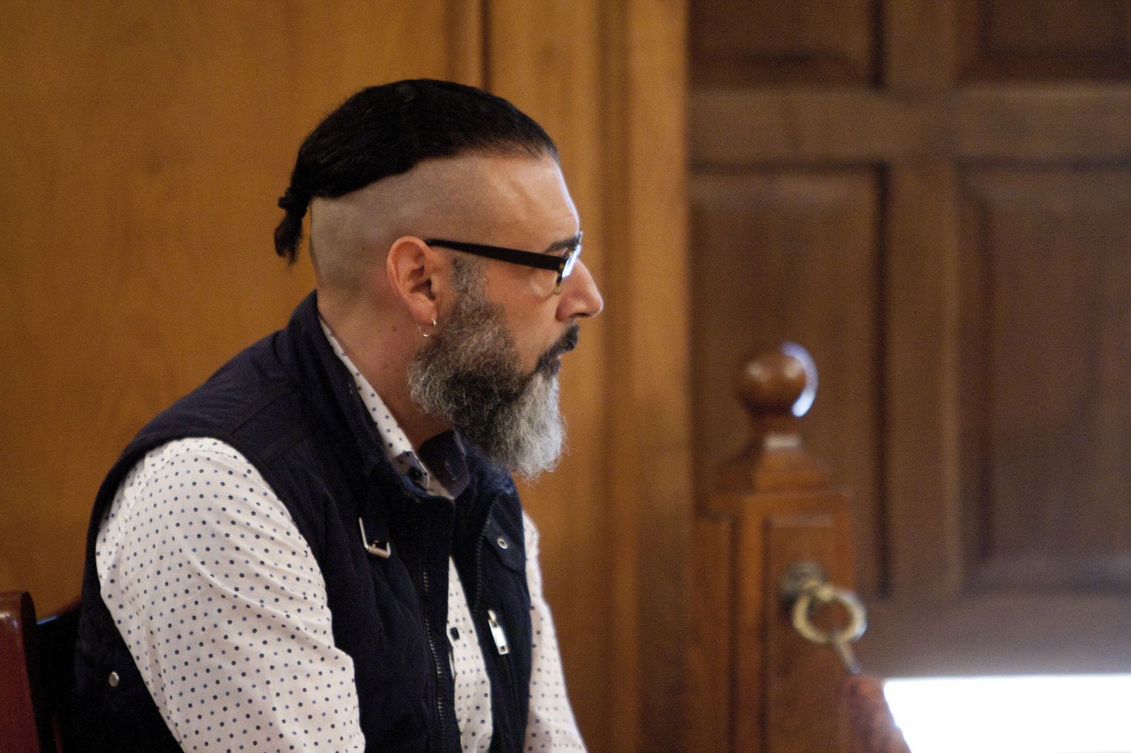 David Oubel, ayer en el juicio.