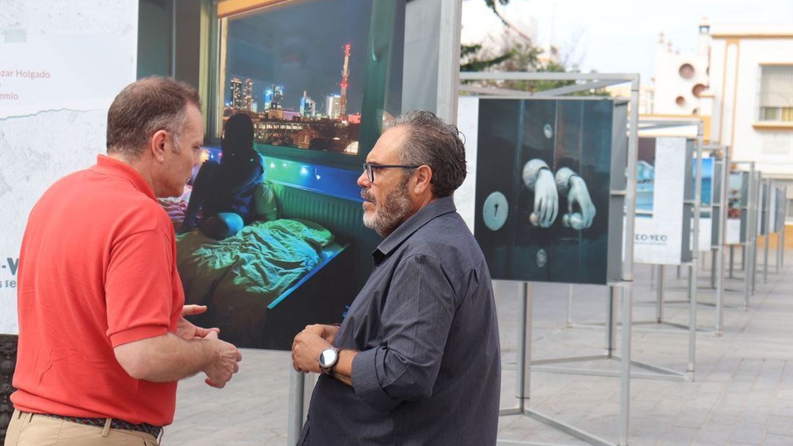 Nuviala y Olmedo durante la inauguración