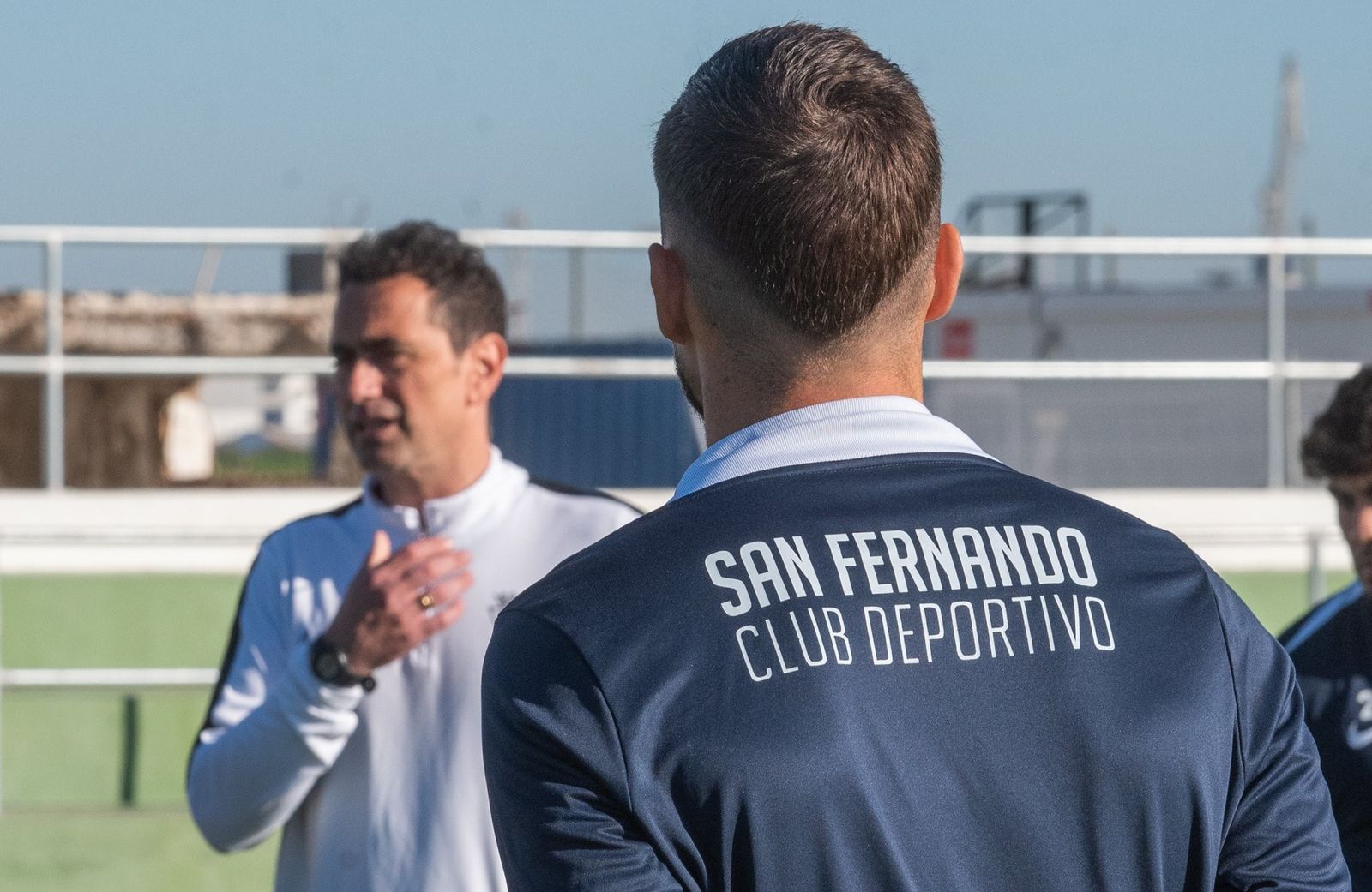 Dani Mori en un entrenamiento del San Fernando.