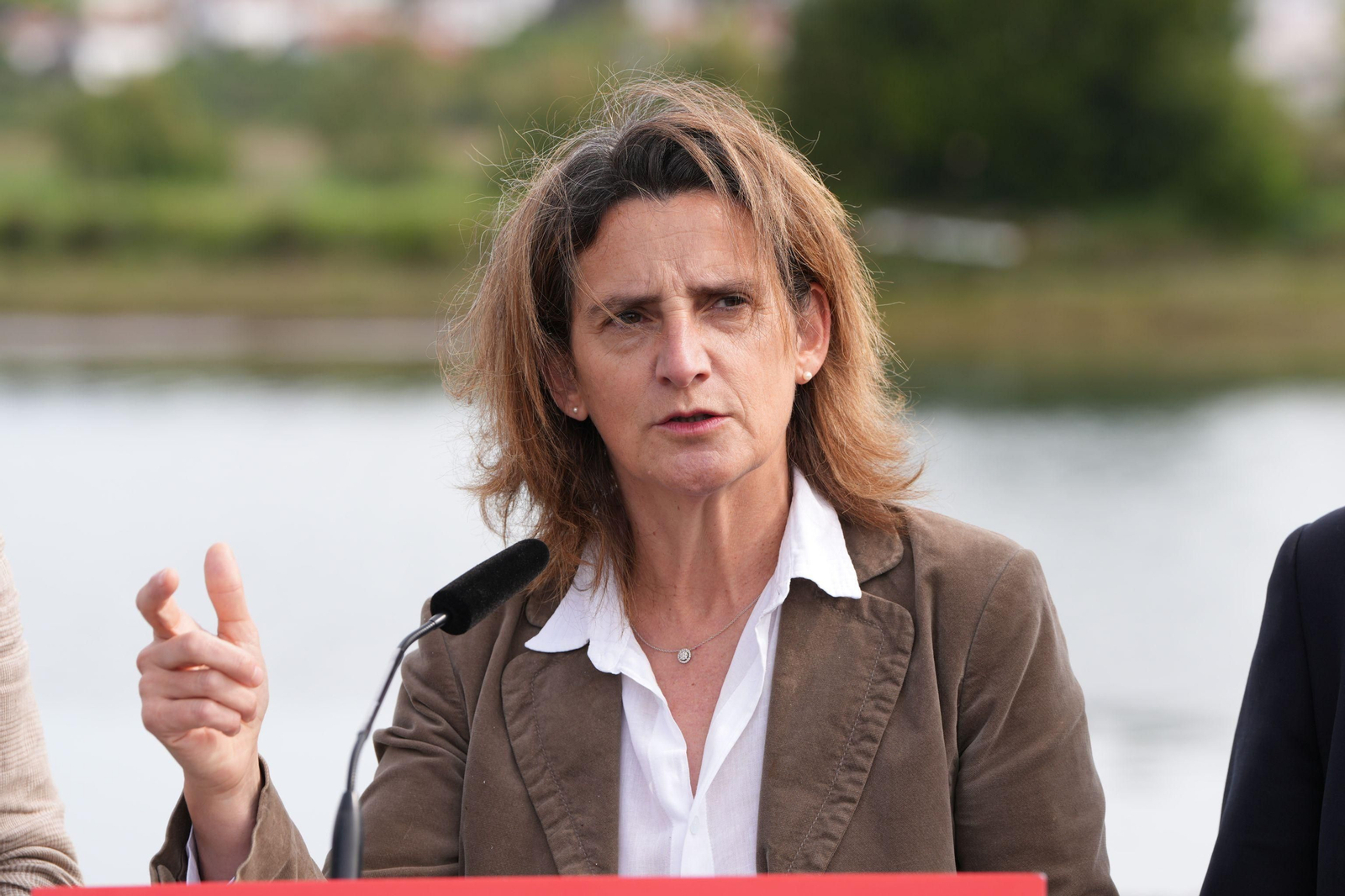 Teresa Ribera en un acto de la pasada campaña electoral.