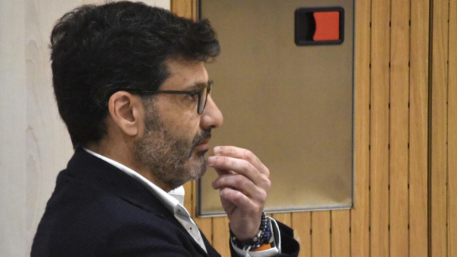 Jesús León, durante la celebración del juicio en el que Mesas Sport le reclama más de 500.000 euros.