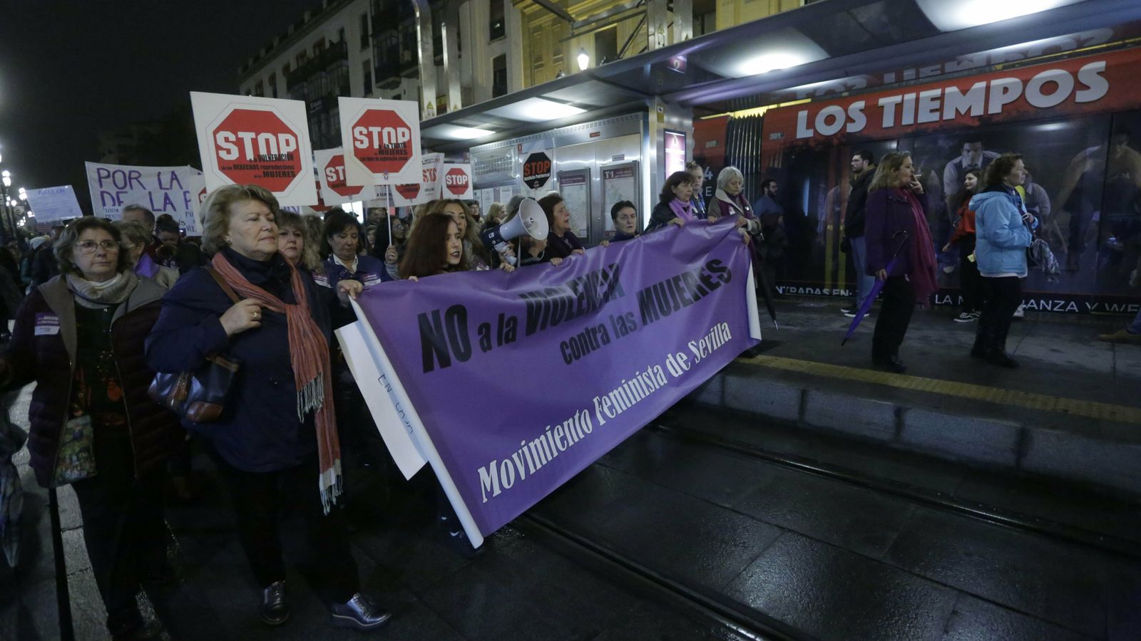 Manifestación feminista contra la violencia de género.