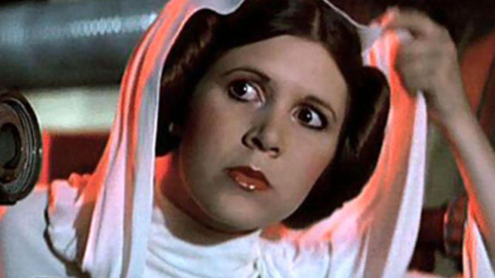 Carrie Fisher como la princesa Leia.