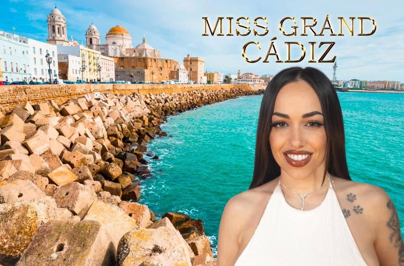 Imagen promocional de Miriam Bermejo Barea como participante en el certamen Miss Grand Cádiz