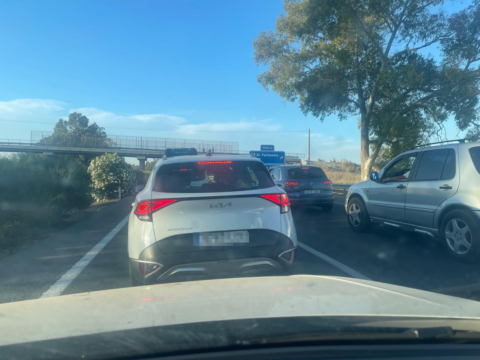 Un accidente en la AP-4 provoca retenciones a la altura de Las Cabezas de San Juan