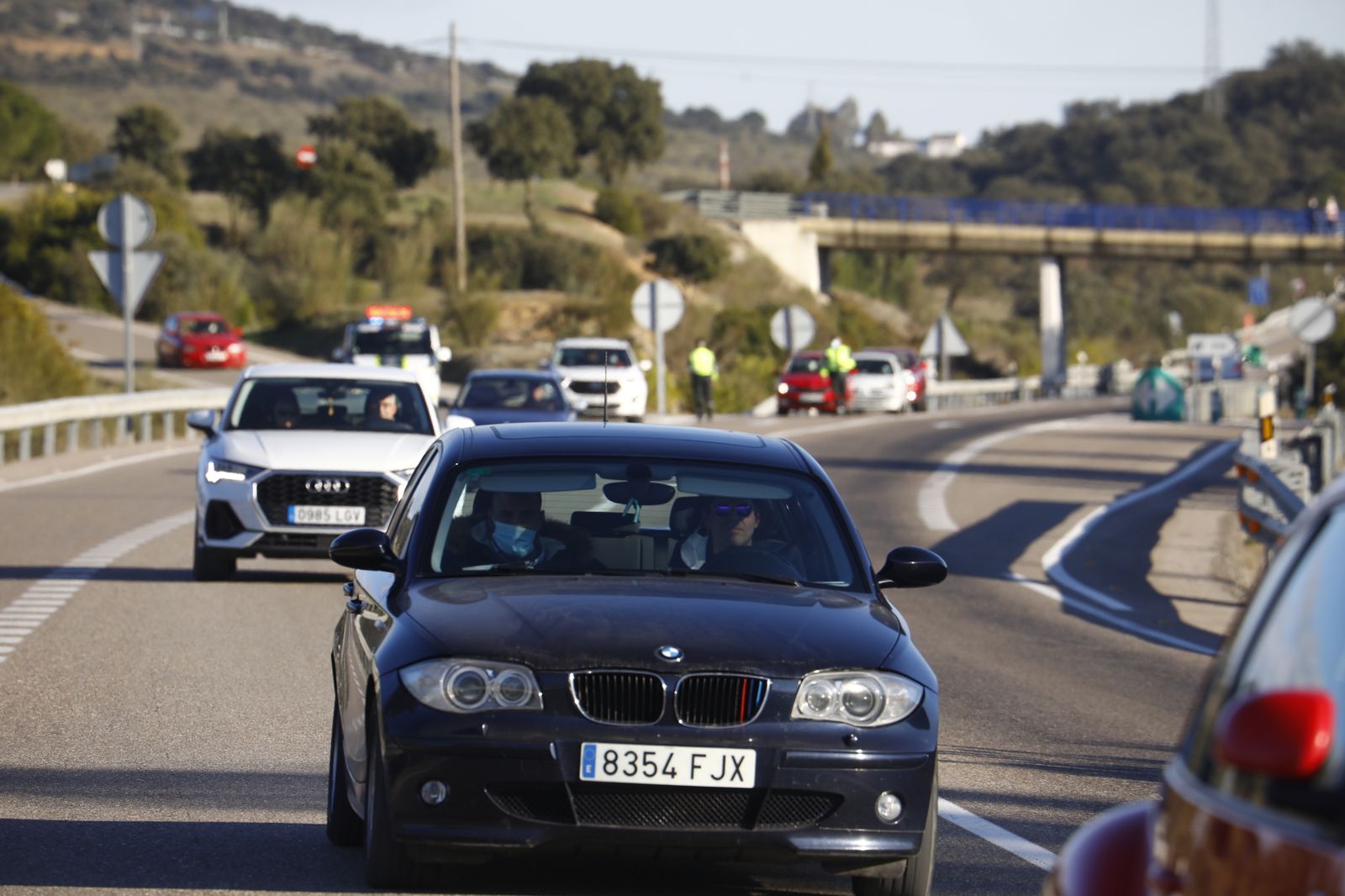 Las fotografías de la marcha lenta entre Córdoba y Badajoz para exigir la autovía A-81