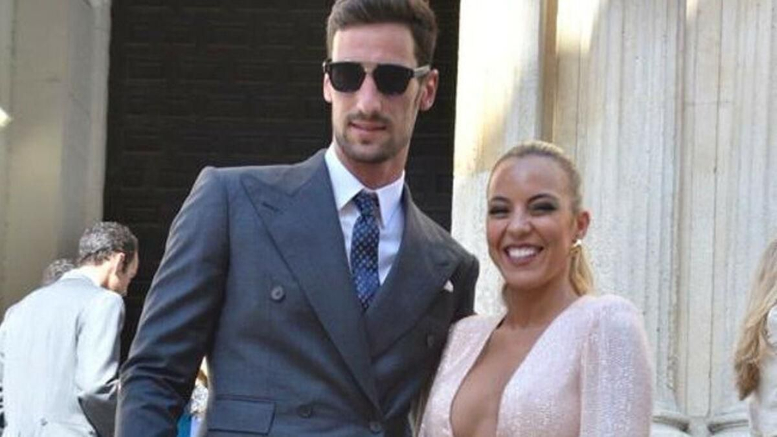 Una imagen de la boda de Sergio Rico y Alba Silva en el Rocío.