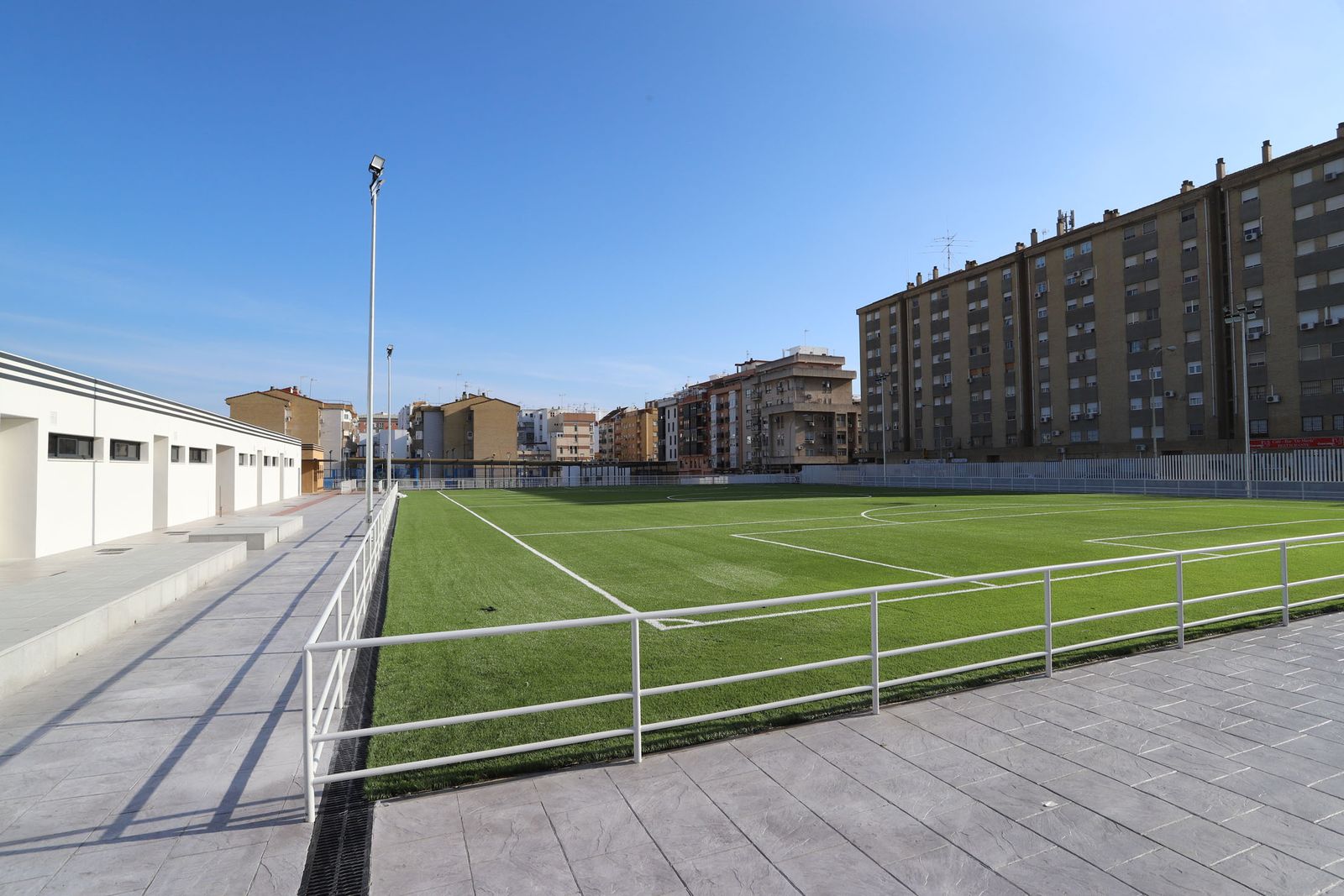 Campo de fútbol 7 en el nuevo complejo deportivo Las Américas.