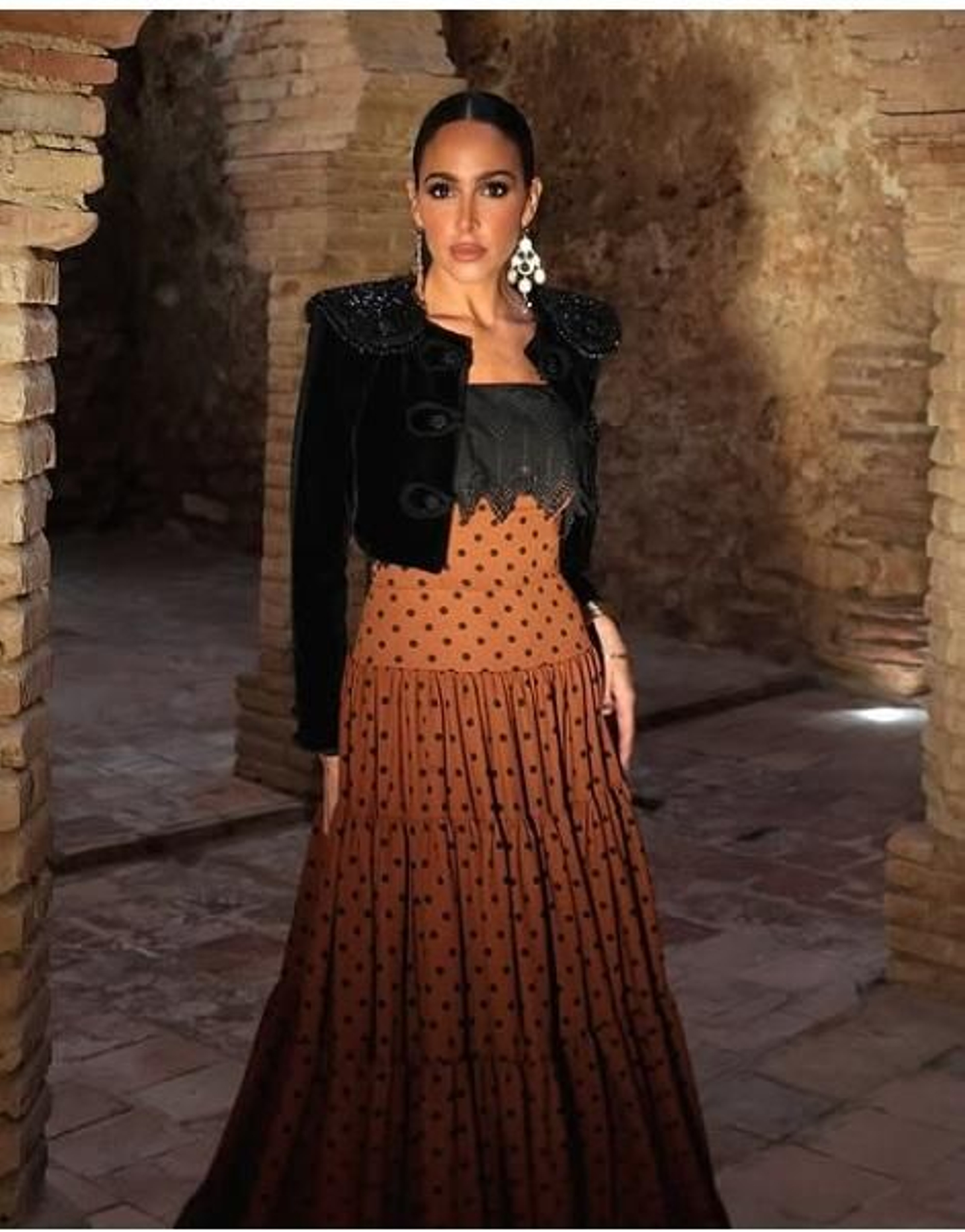 Rocío Osorno con un look alternativo al traje de flamenca de su propia firma.