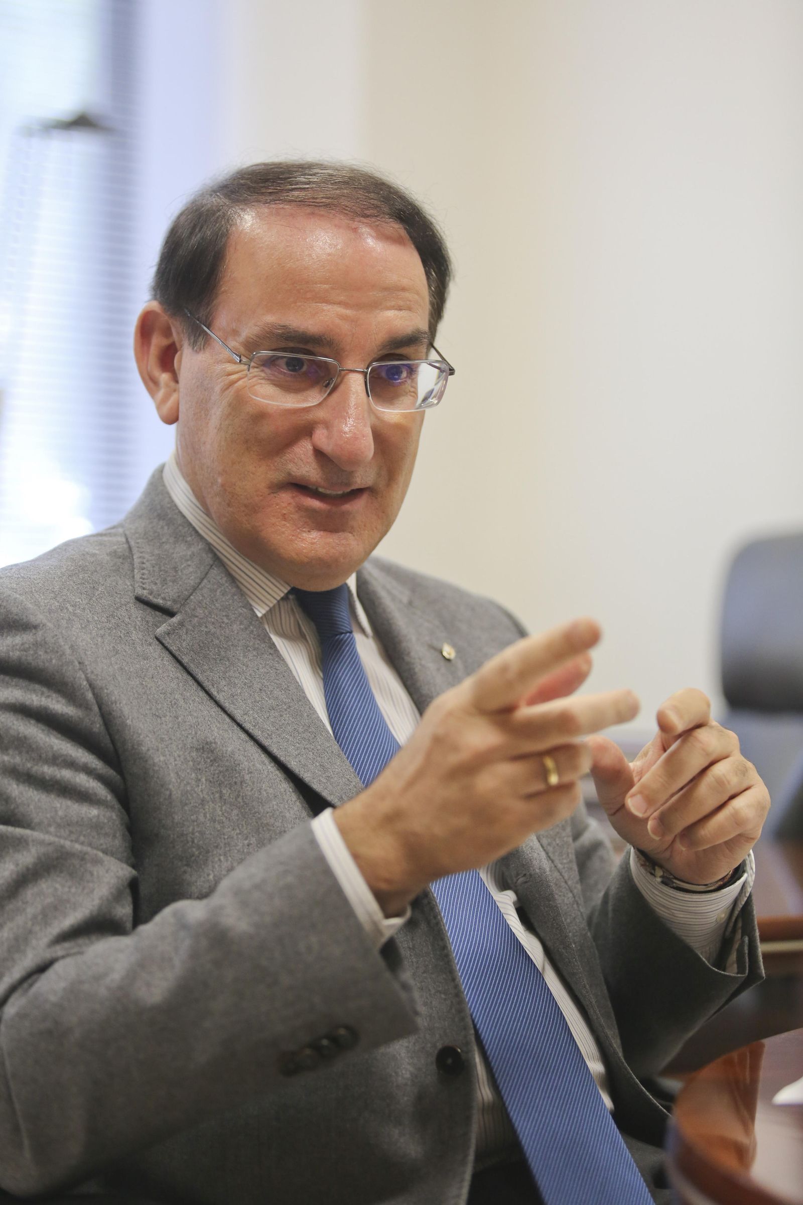 Javier González de Lara en un momento de la entrevista