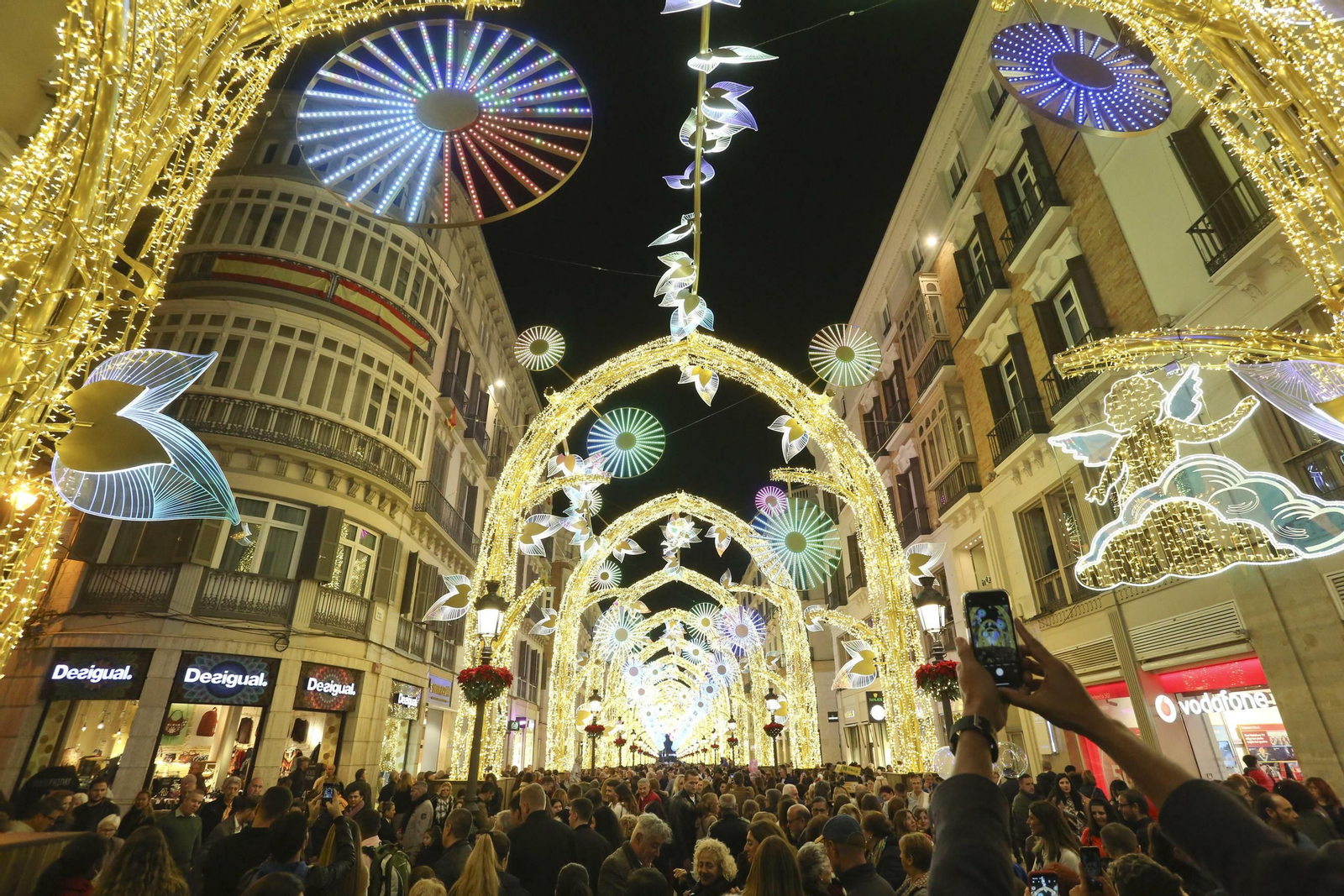 Las fotos de las luces de Navidad en Málaga Las fotos de las luces de Navidad en Málaga
