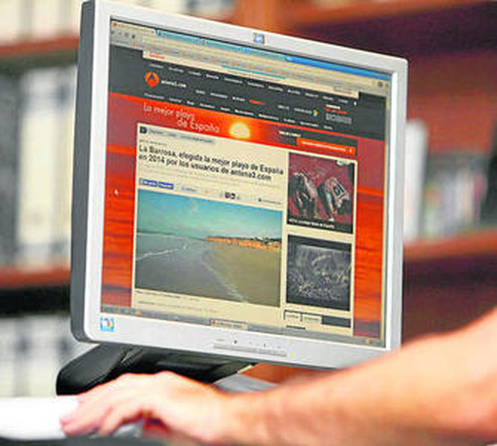 Vista de la página web que ha realizado la elección.