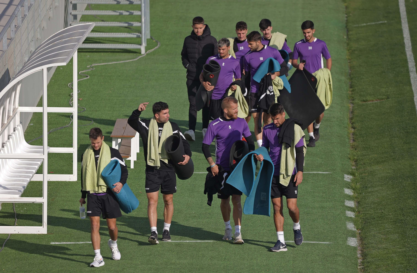 La vuelta a los entrenamientos de la Balona después del descanso de Navidad, en imágenes