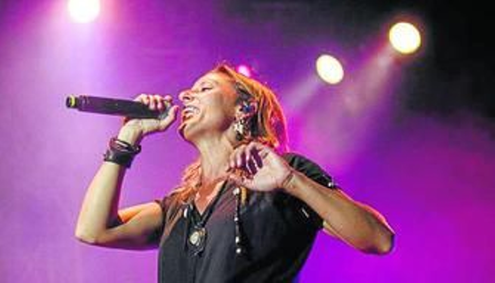 Maria del Mar Rodriguez, 'Lamari', en un momento del concierto.