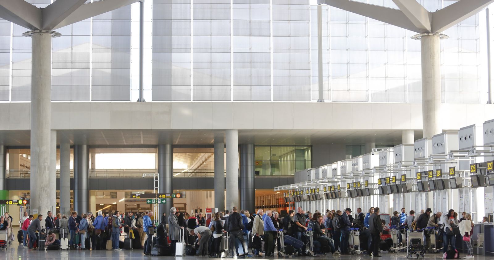 Imagen de la terminal malagueña en uno de los días de más afluencia de viajeros.