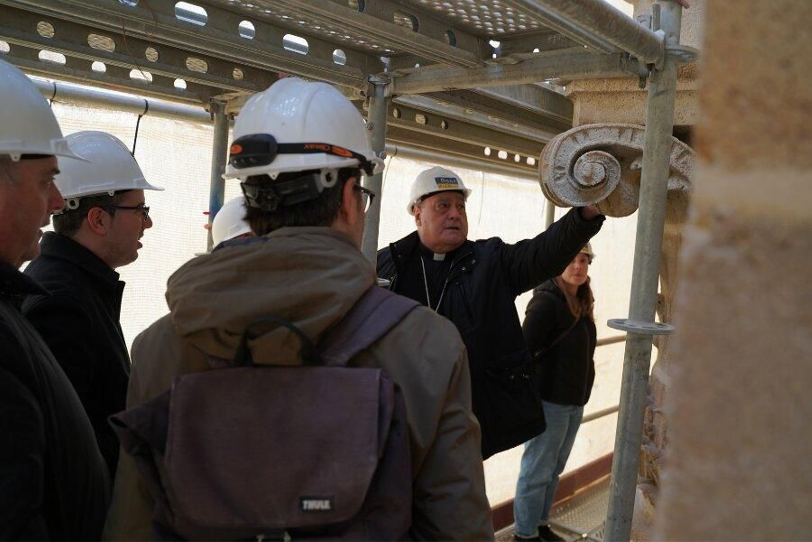 Gil Tamayo durante la visita.