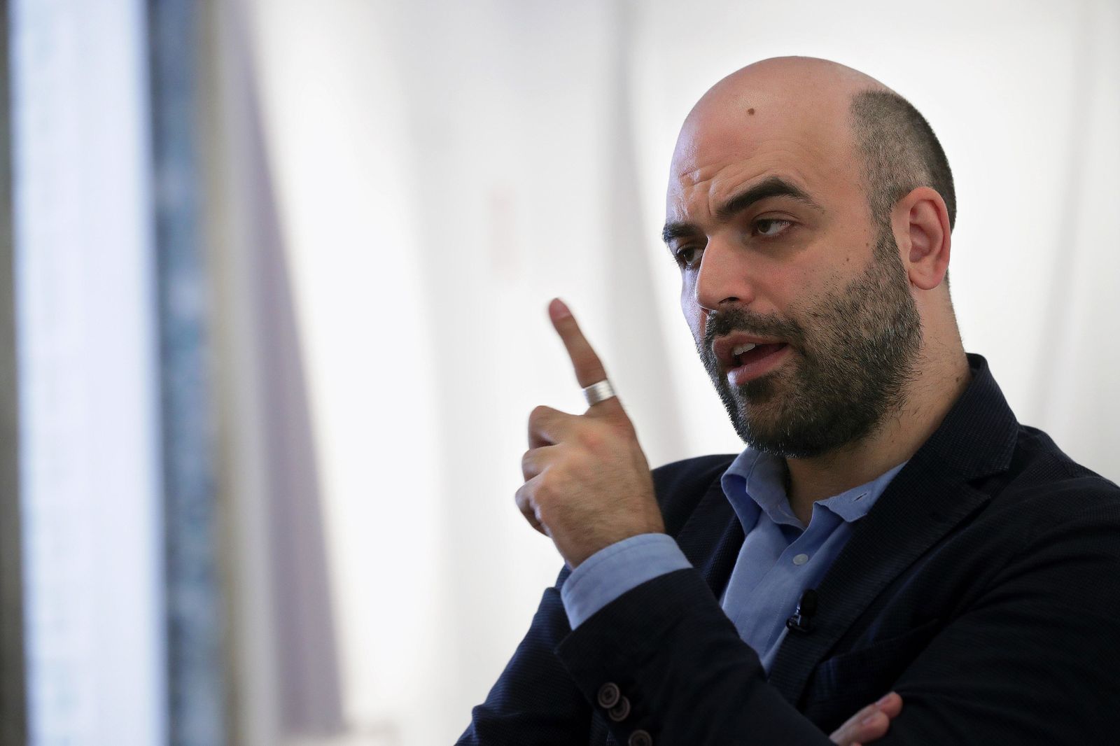 Roberto Saviano (Nápoles, 1979), ayer durante su visita a Madrid para promocionar su nuevo libro.