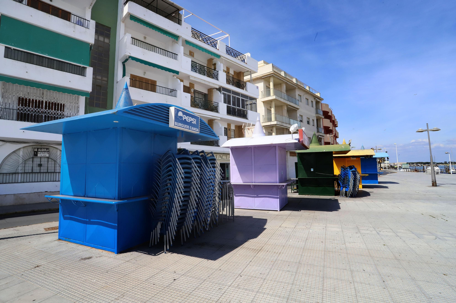 Imágenes del confinamiento en Punta Umbría