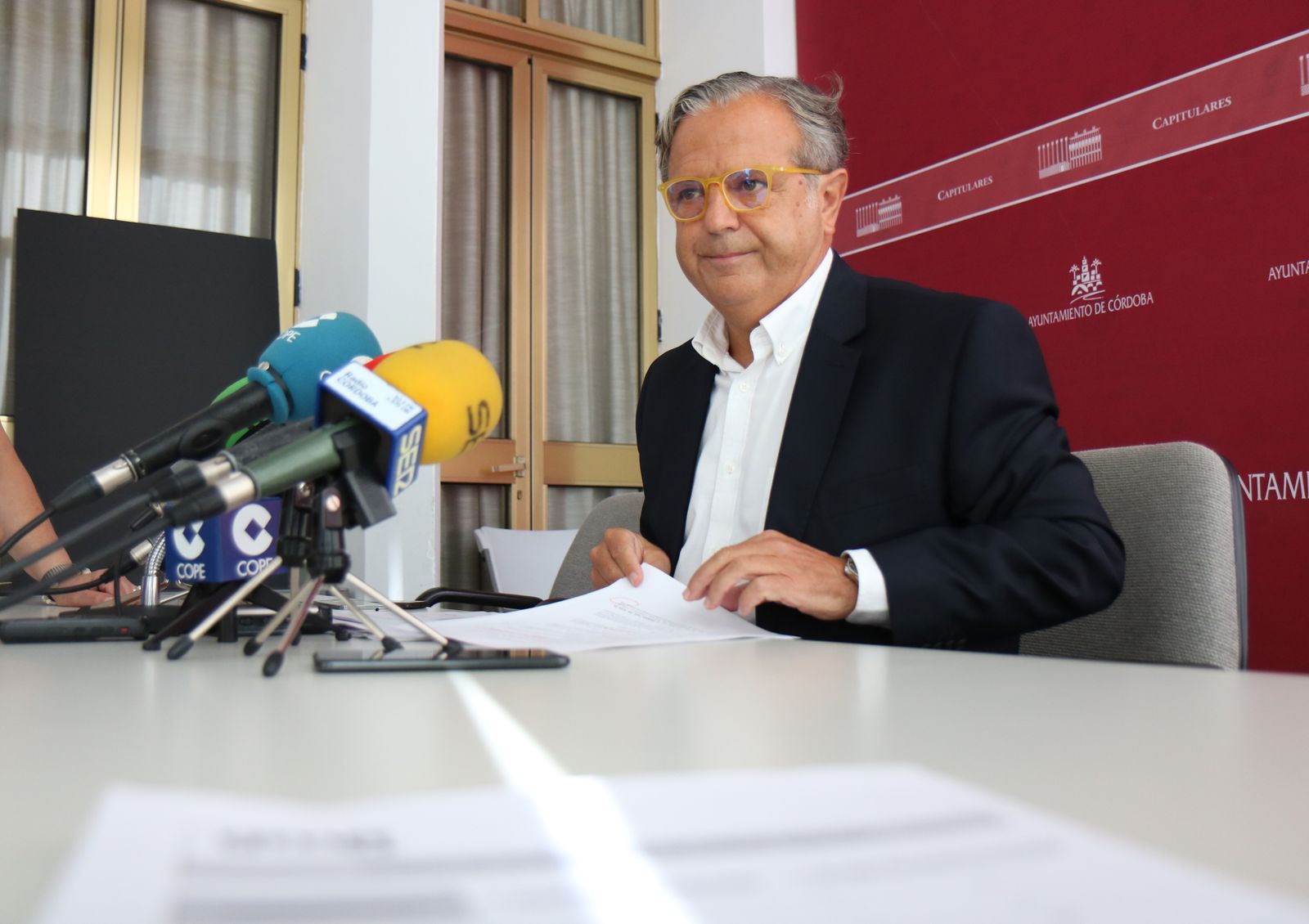 Salvador Fuentes, en la sala de prensa del Ayuntamiento.