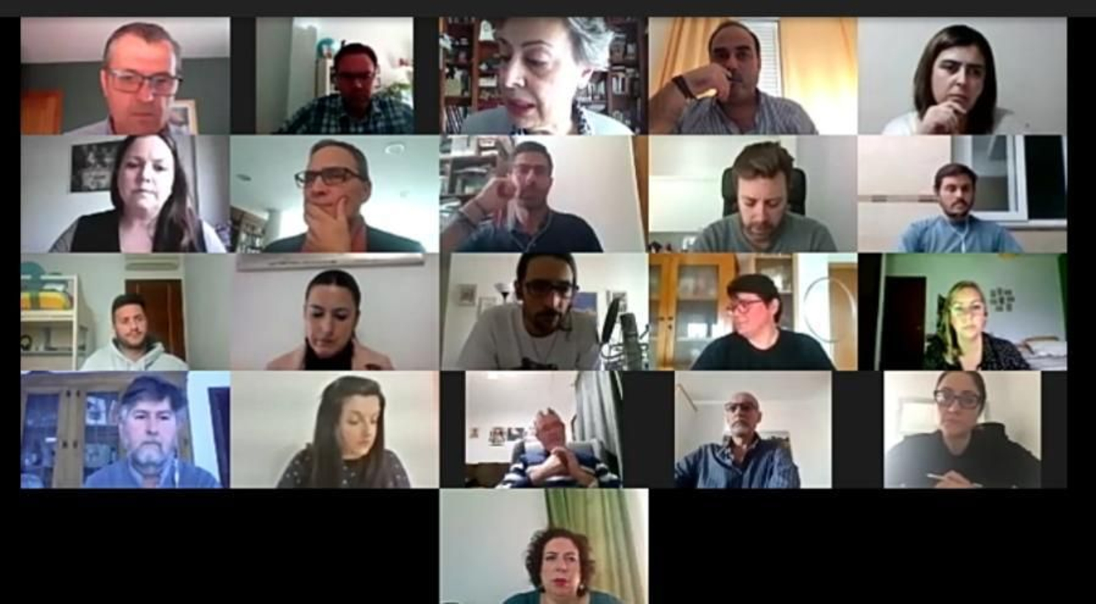 Los concejales de los distintos grupos se encontraron por videoconferencia.