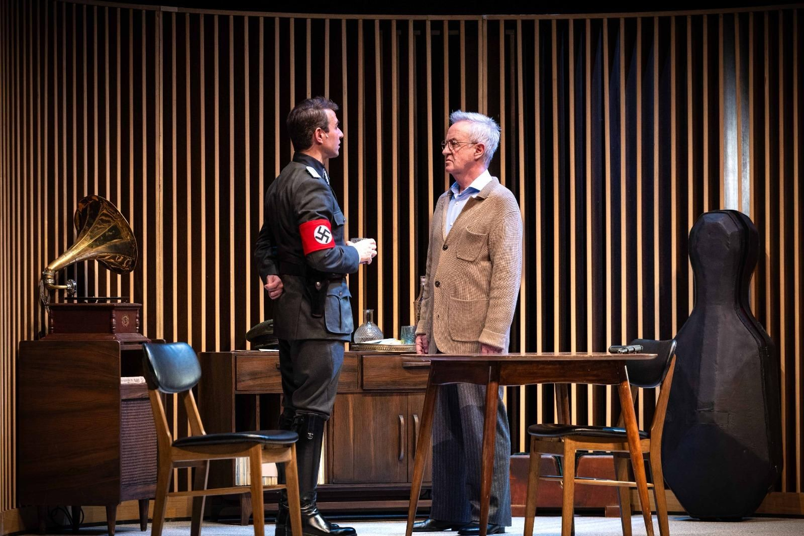 Representación de 'Musica para Hitler', con Carlos Hipólito, en el Teatro de las Cortes de San Fernando