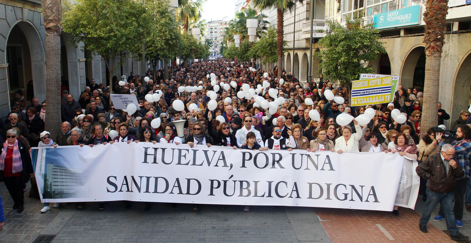 La marea blanca, en Huelva