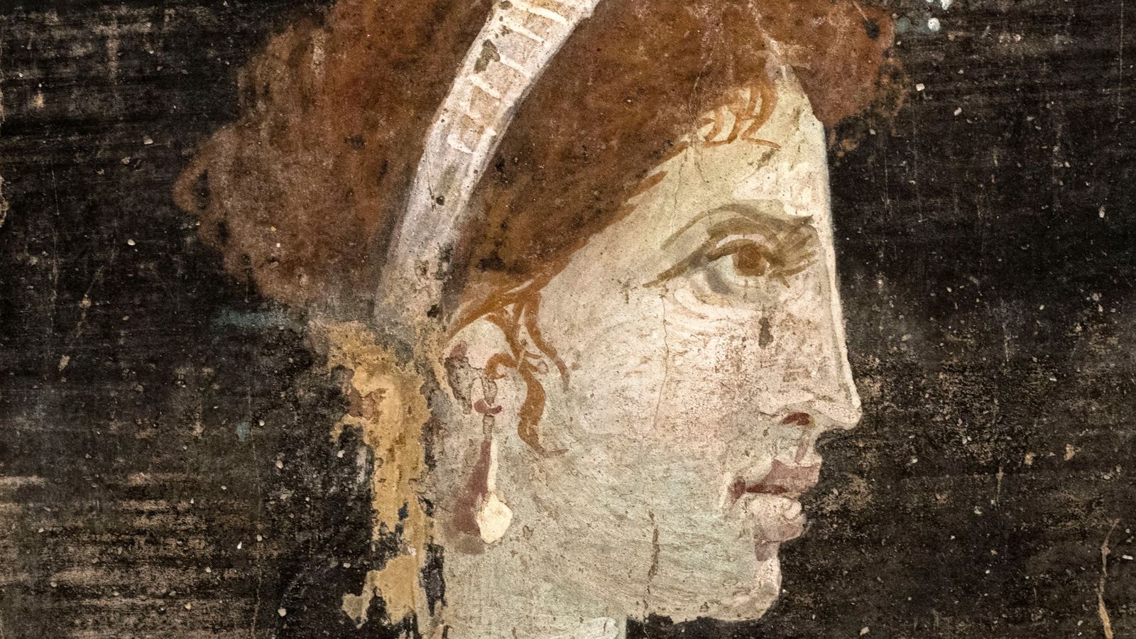 Detalle de un retrato póstumo de Cleopatra realizado en el siglo I d. C.
