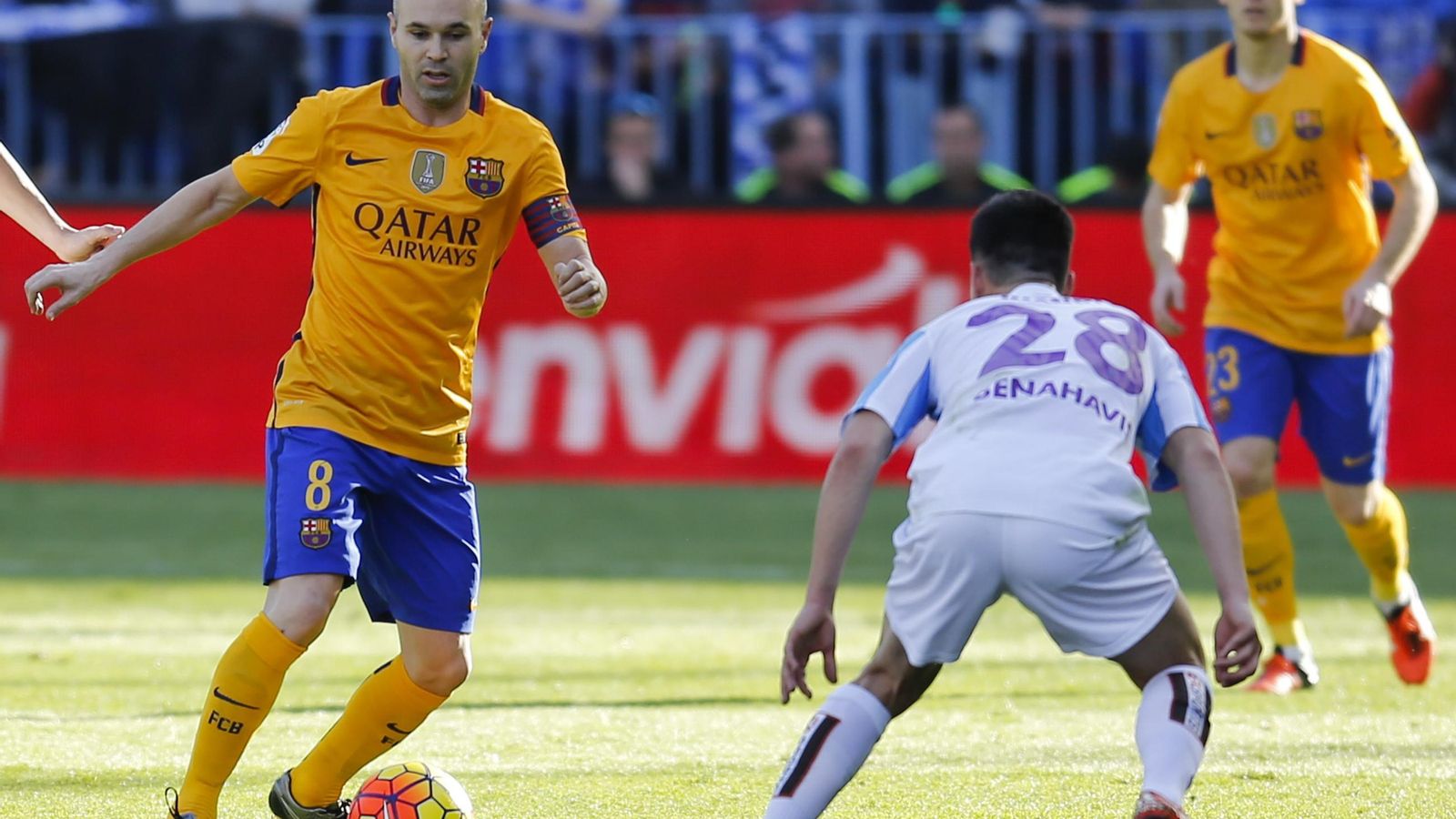 Las fotos de Andrés Iniesta en La Rosaleda con España y el Barcelona Las fotos de Andrés Iniesta en La Rosaleda con España y el Barcelona