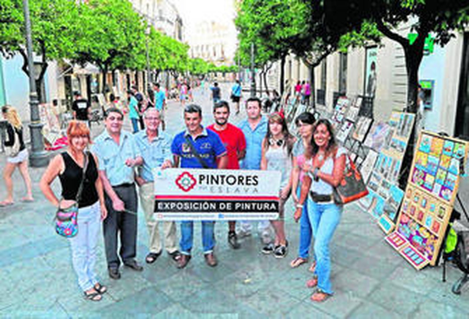 Los 'Pintores del Eslava' aterrizan en la calle Larga