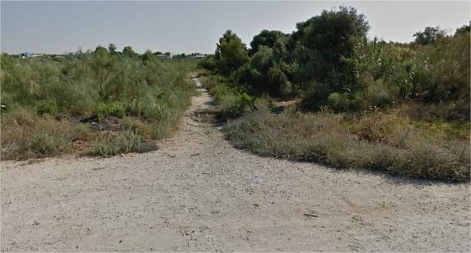 La zona en la que ha aparecido el cadáver en un coche calcinado.