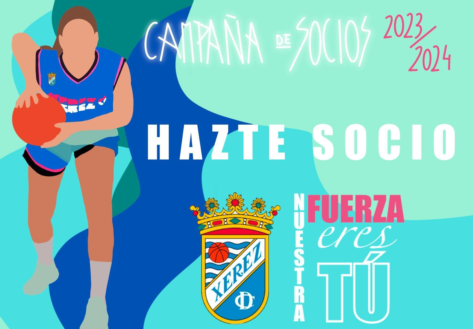 Imagen de la campaña de socios del Baloncesto Xerez CD. Imagen de la campaña de socios del Baloncesto Xerez CD.