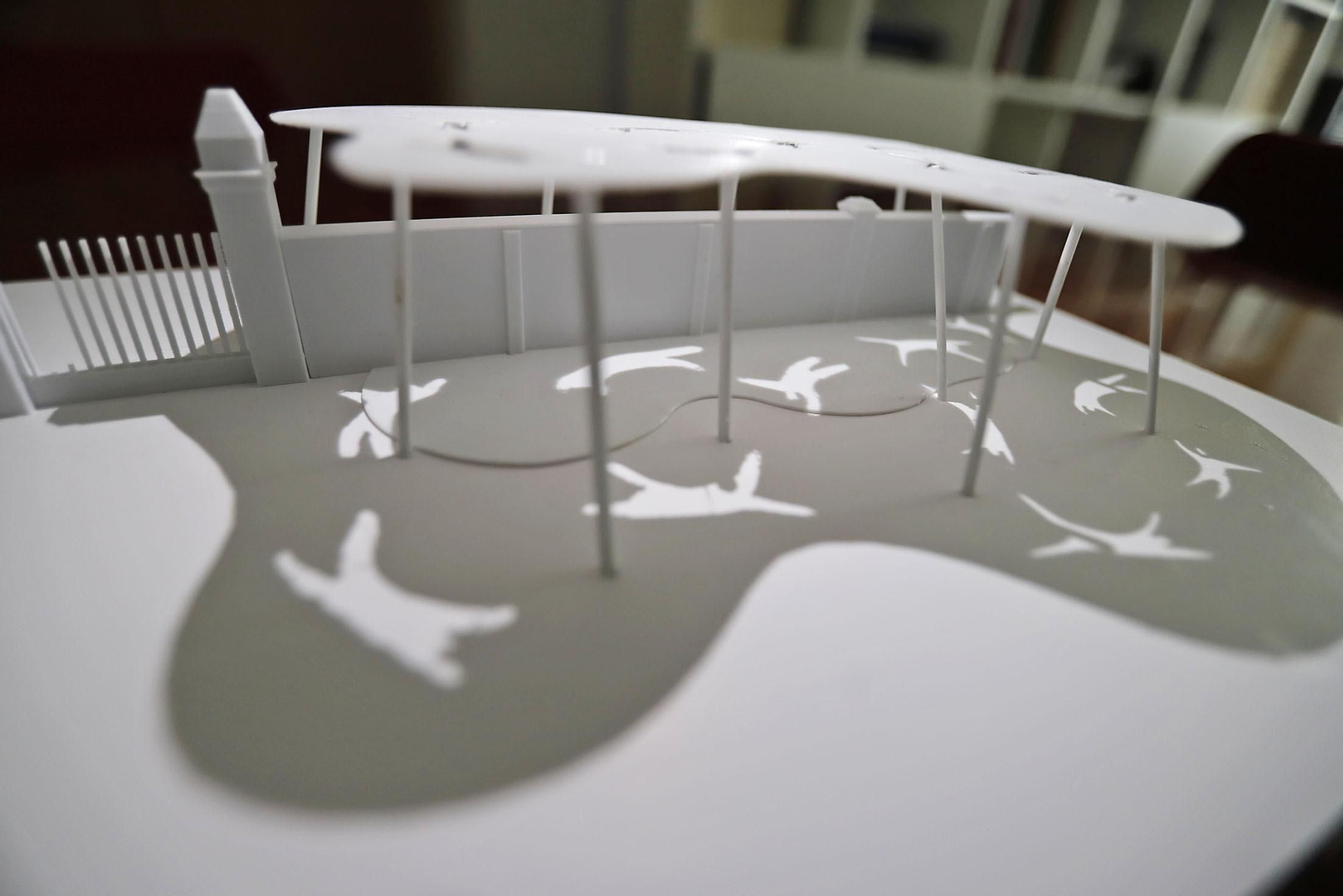 Maqueta del monumento a la Memoria Democrática.