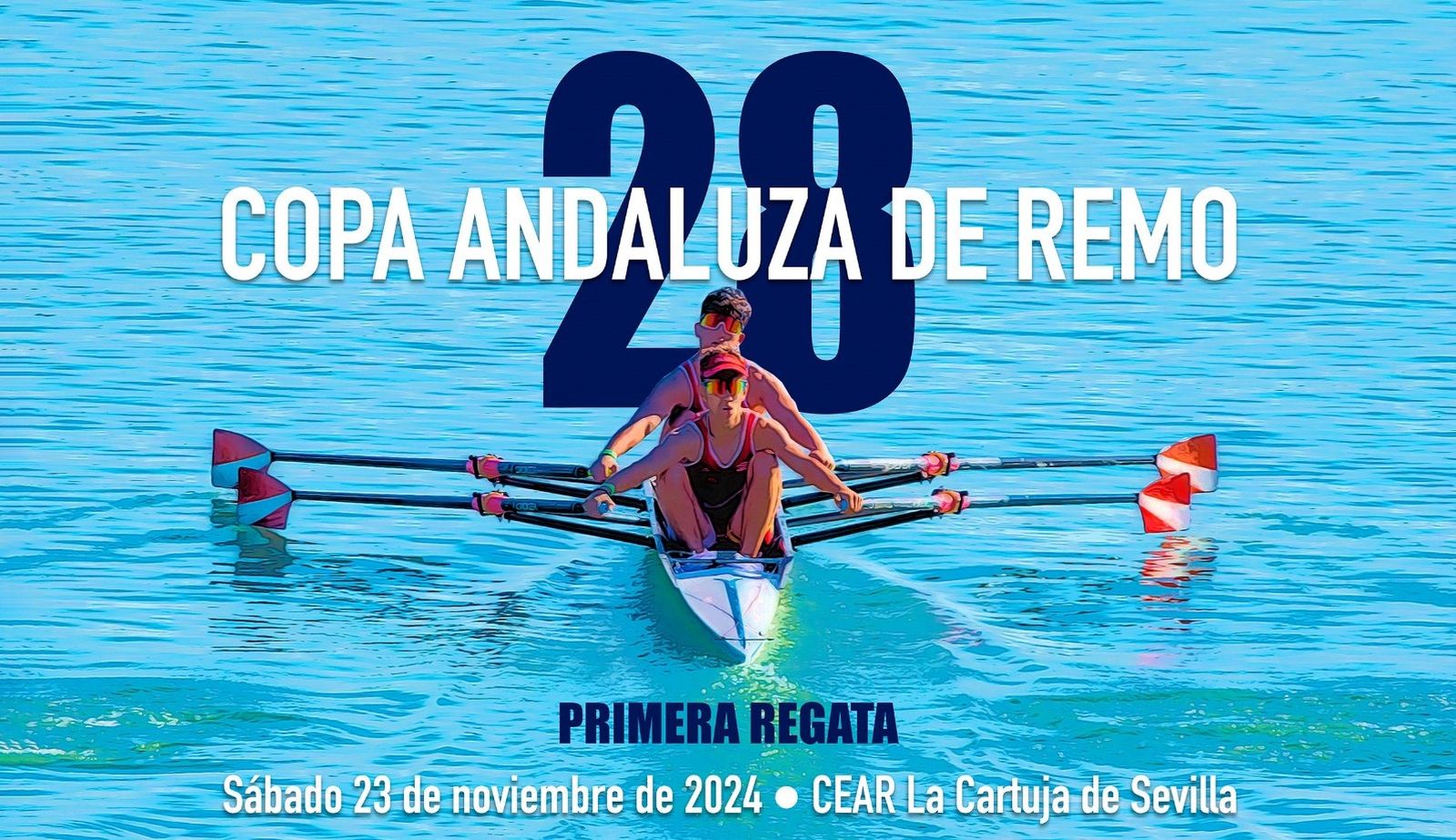 El cartel de la Copa de Andalucía de remo en su edición número 28.