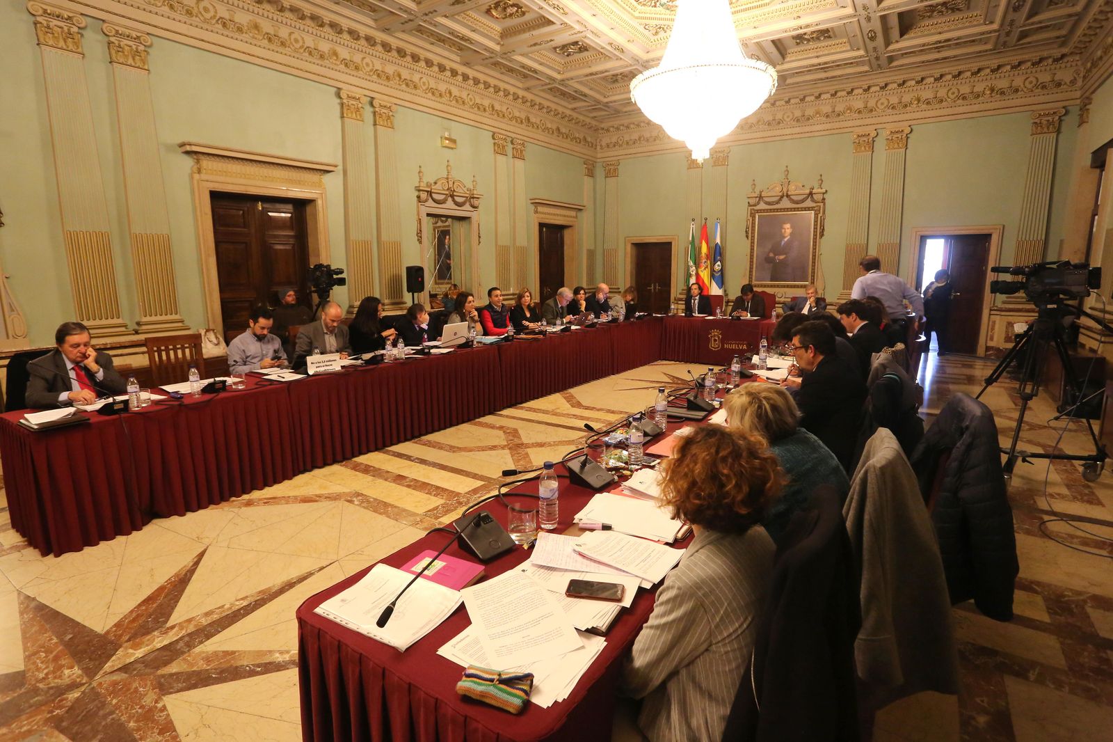 La Corporación Municipal, durante el Pleno celebrado en el día de ayer.