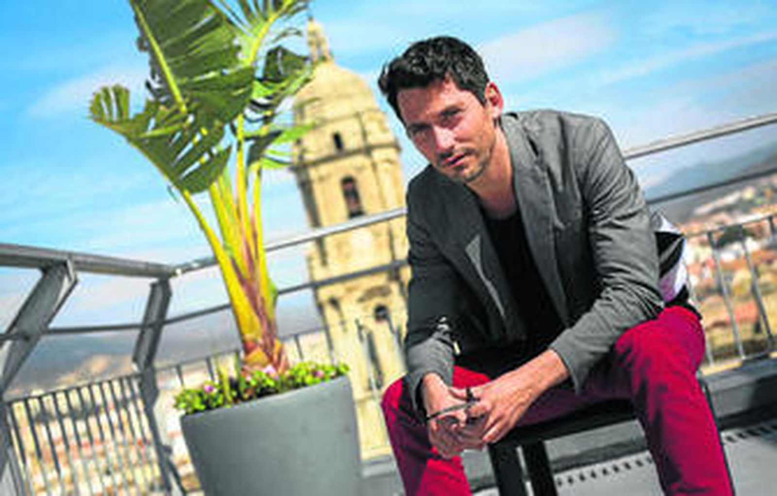 Paco León (Sevilla, 1974), ayer en la terraza del Hotel Málaga Palacio poco antes de la entrevista.