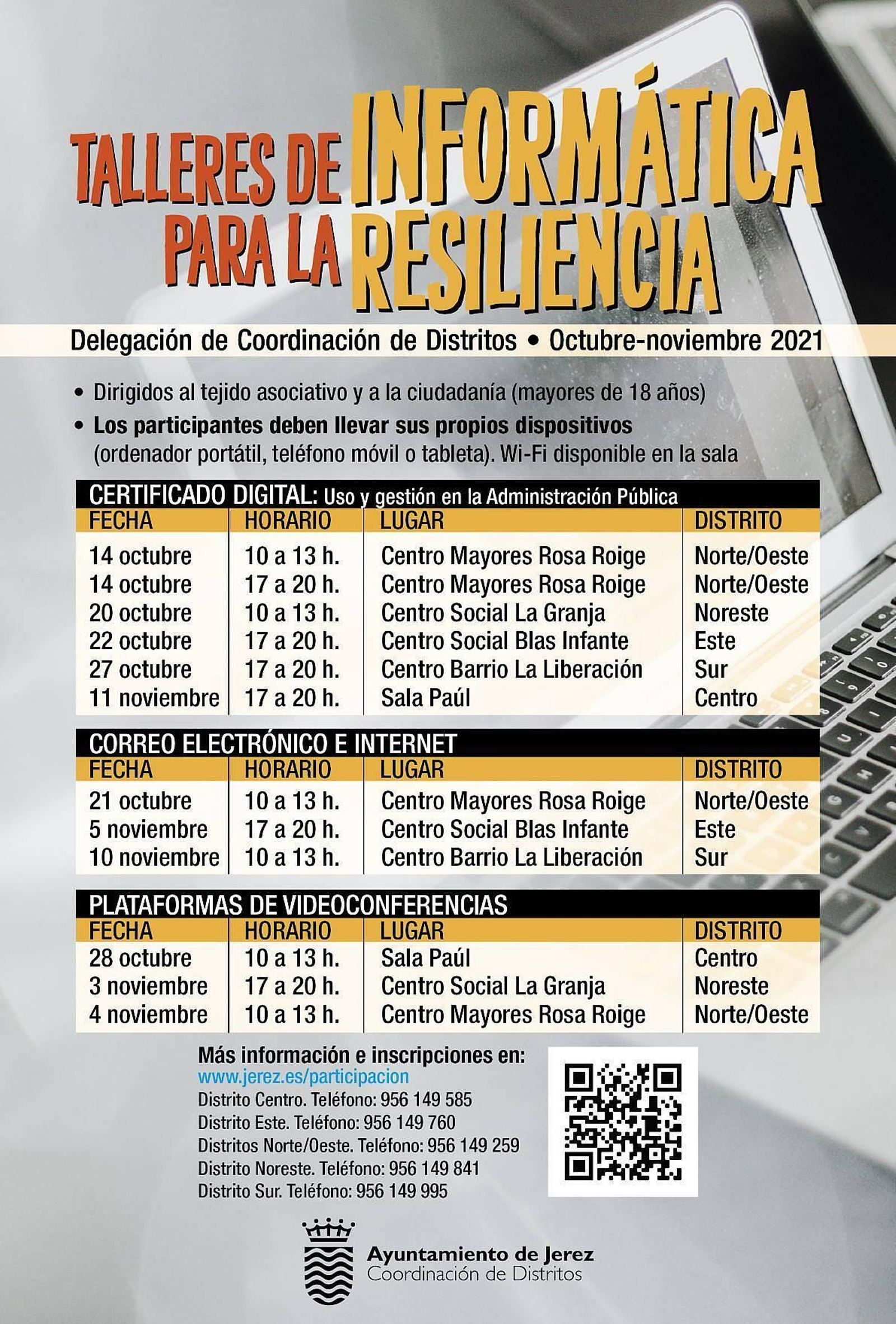 Información de los talleres. Información de los talleres.