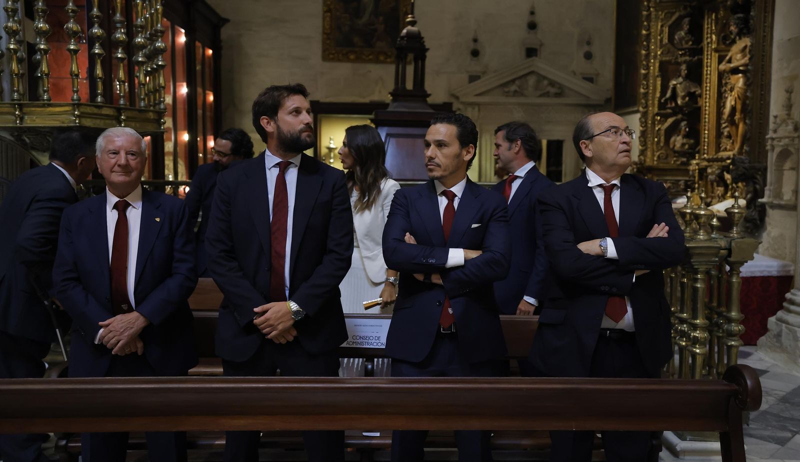Gabriel Ramos, Fernando Carrión, Del Nido Carrasco y Pepe Castro en la Catedral de Sevilla en 2023.