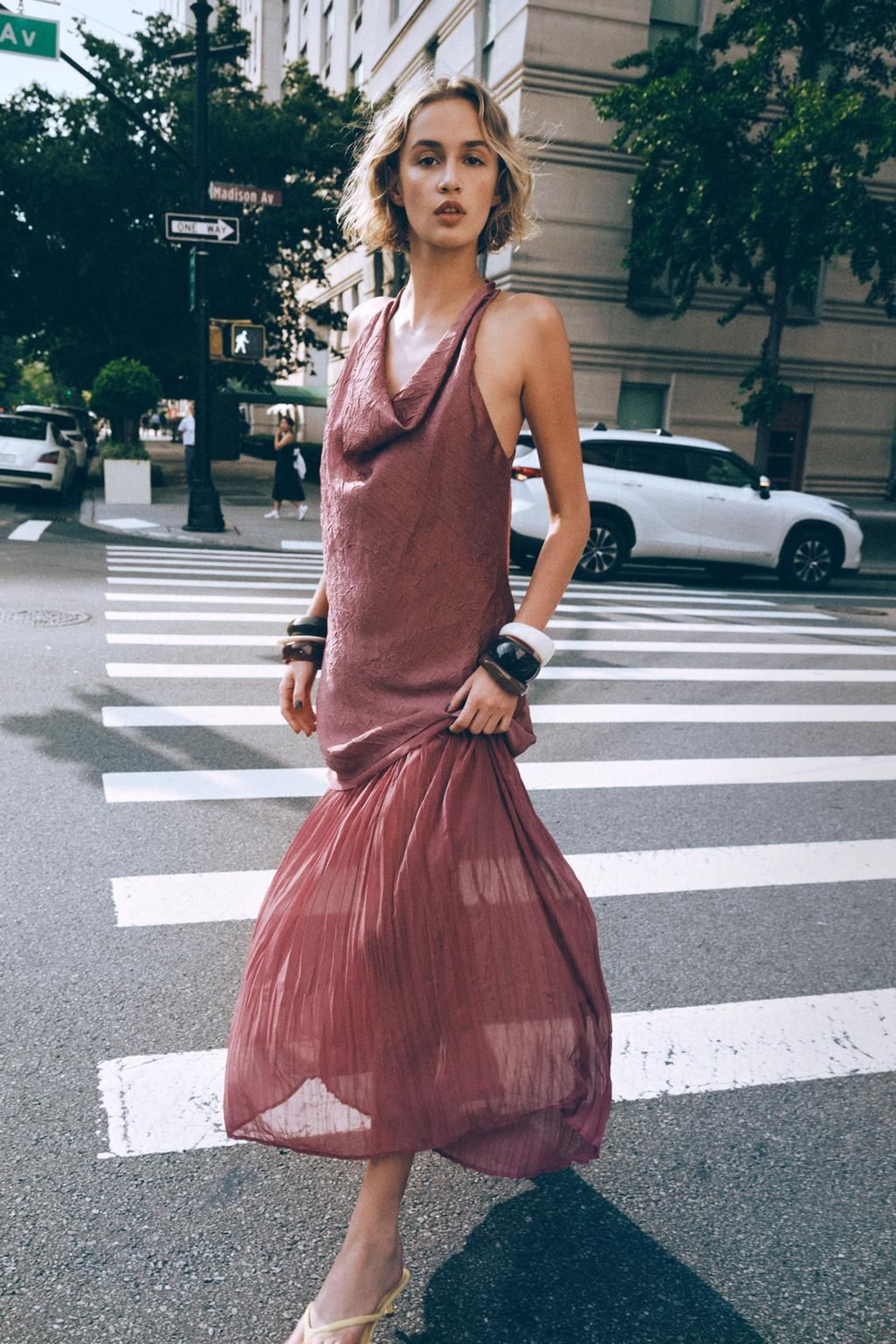 Vestido combinado de Zara. Vestido combinado de Zara.