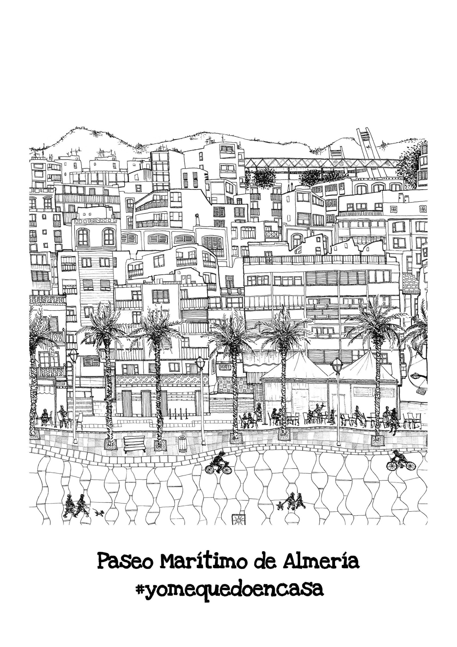 Lámina del Paseo Marítimo.