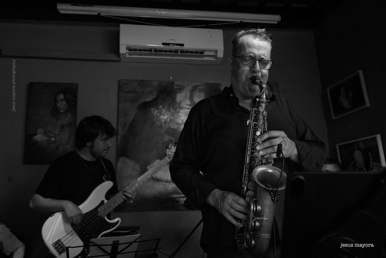 El saxofonista Carlos Villoslada, durante la actuación con sus músicos, anoche en la sala Stardust.