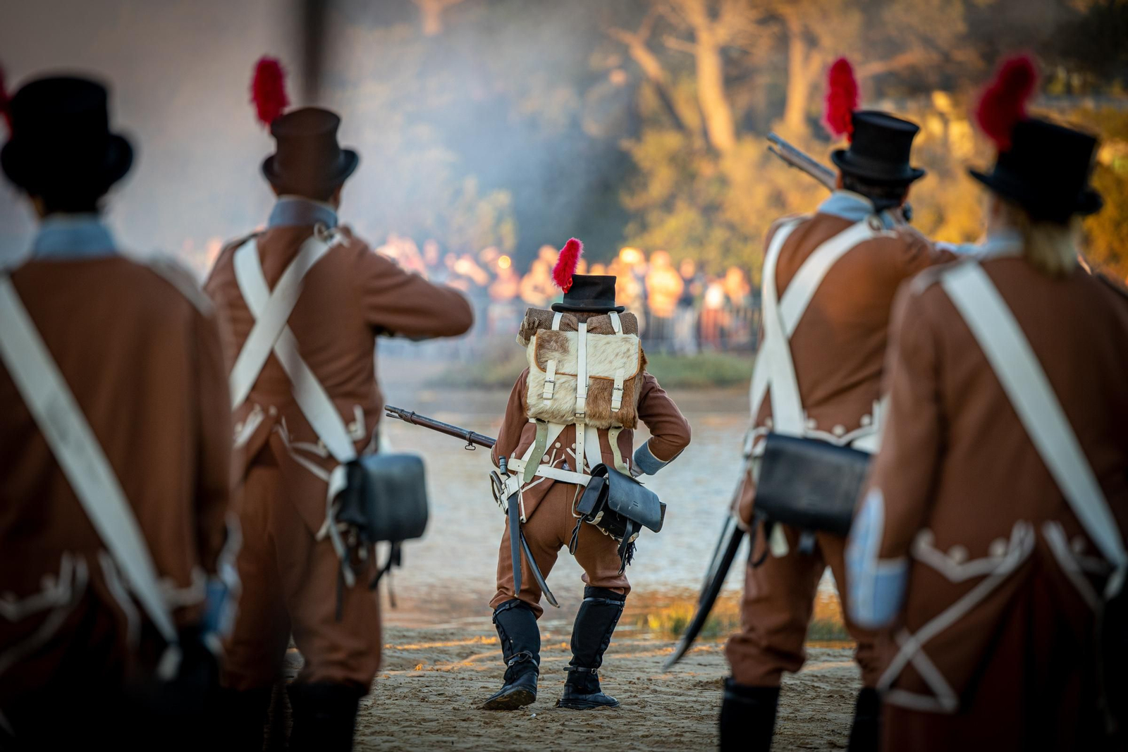 Las imágenes de la Primera recreación de la Batalla del Trocadero En el caño de La Cortadura