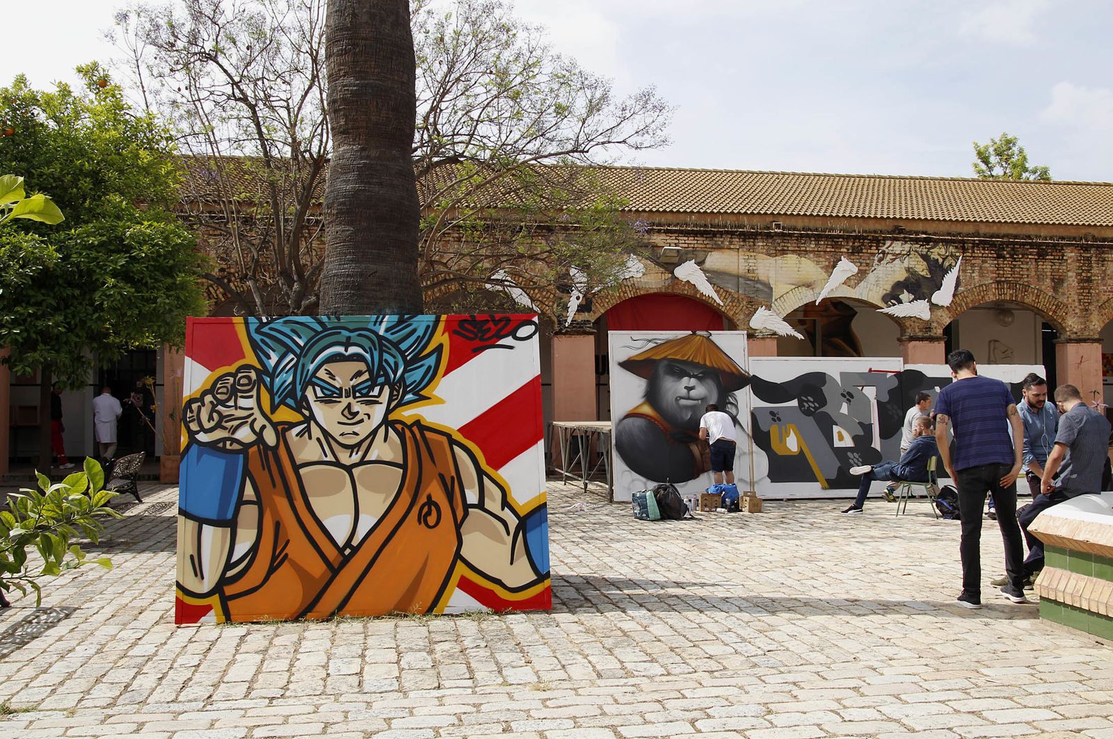 El concurso de graffiti realizado en la Escuela de arte León Ortega